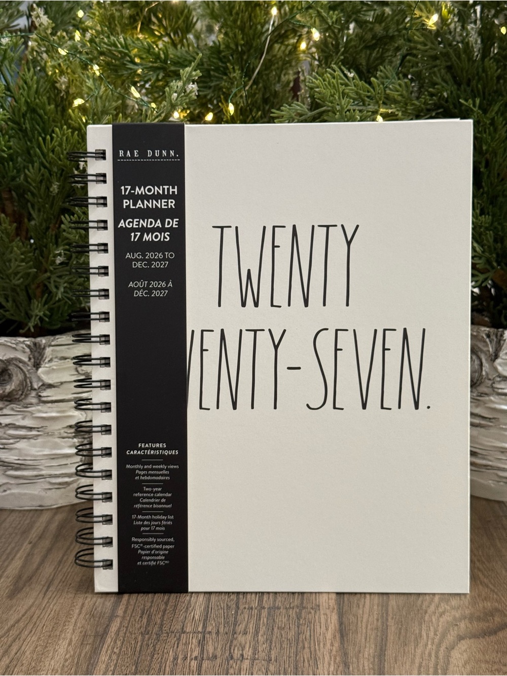 ✨Brand NEW w/Tags Rae Dunn TWENTY TWENTY-SEVEN. 17 Month Spiral Planner ✨